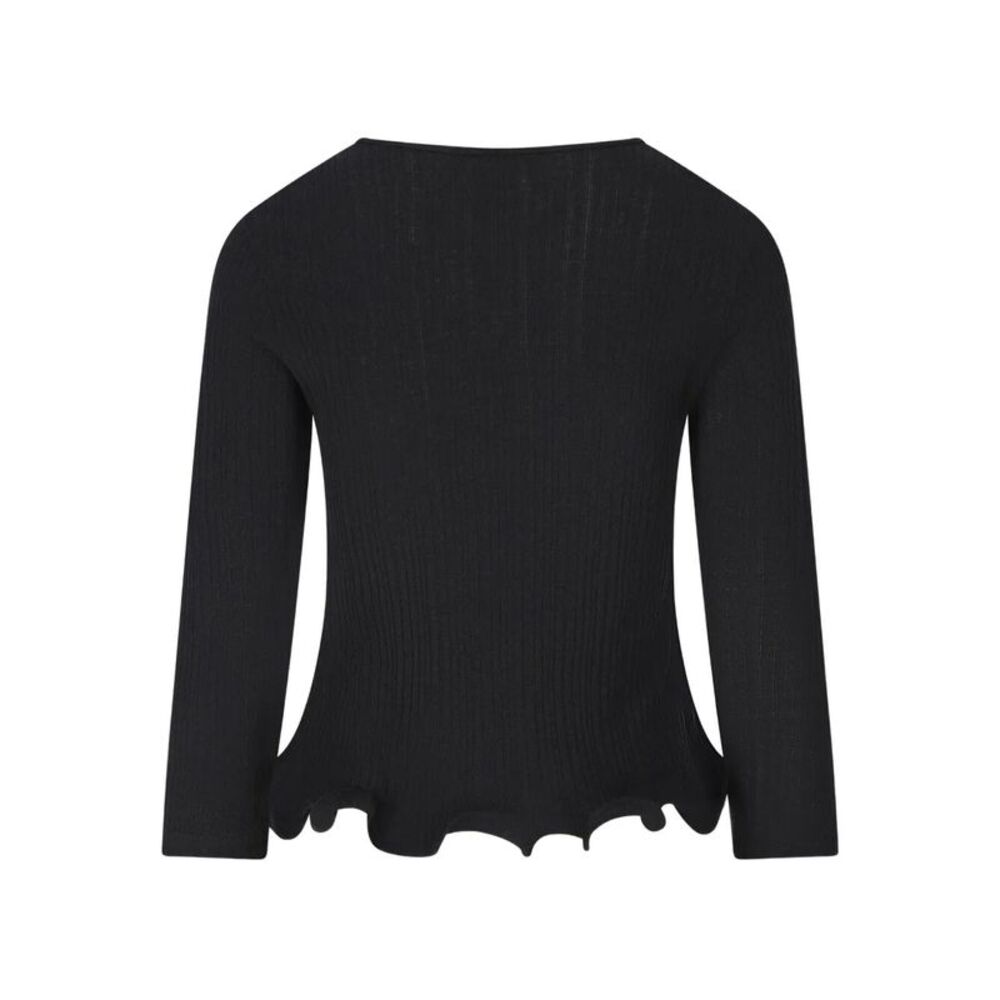 V-Neck Ribbed Top With Ruffles Women - Picture 2 of 2